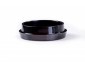 KIT-3512B. Black dish (&lid). Lateral view. Glass aperture 12 mm. With 'Safe Grip' rim.