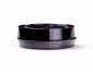 KIT-3512B. Black dish and lid. Lateral view. Glass aperture 12 mm. With 'Safe Grip' rim.
